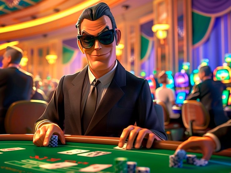 Live croupier during card draw in Colok Macau session